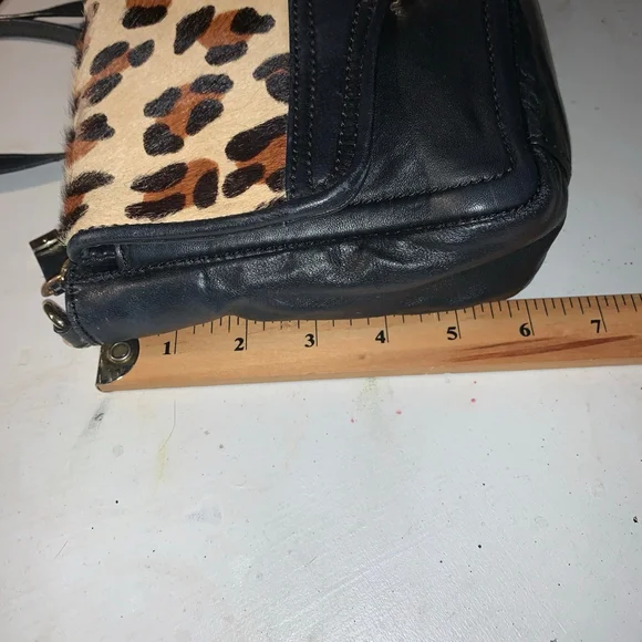 Women's Calvin Klein Black & Animal Print Crossbody Bag Small - Picture 5 of 13